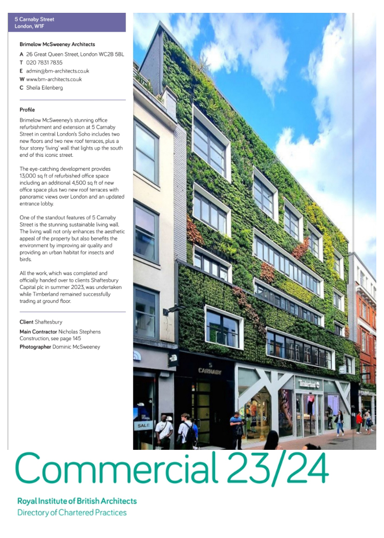 5-7 Carnaby Street featured in RIBA publication